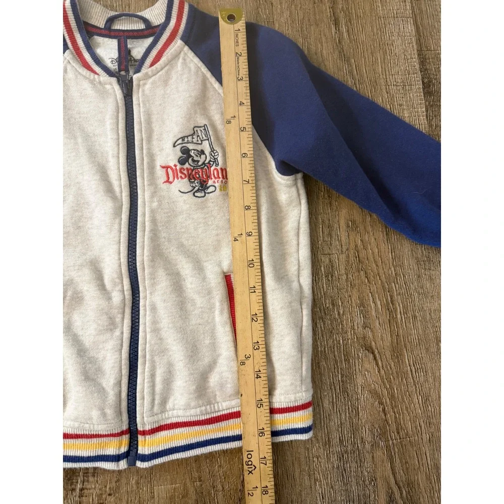 Disney Parks Disneyland Resort Mickey Mouse Varsity Bomber‎ Jacket Gray Blue XS